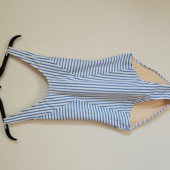 talbots x cabana life Other - Cabana Life x Talbots One Piece Swimsuit SZ M Bathing Suit Blue White Stripe